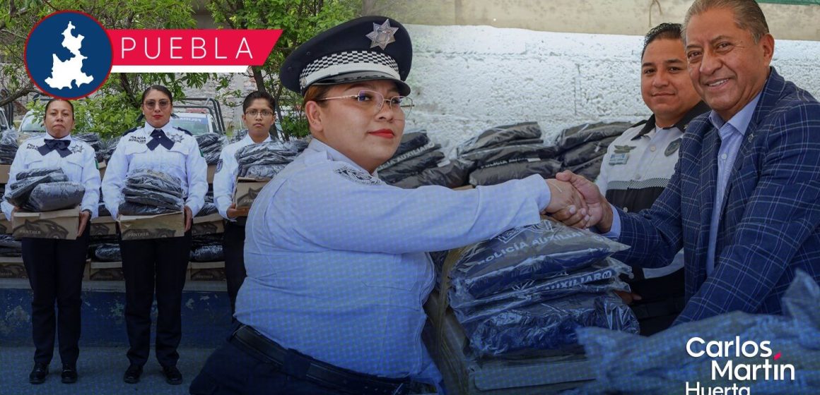 Policía Auxiliar concluye entrega de uniformes a personal operativo y médico
