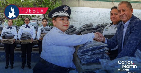 Policía Auxiliar concluye entrega de uniformes a personal operativo y médico