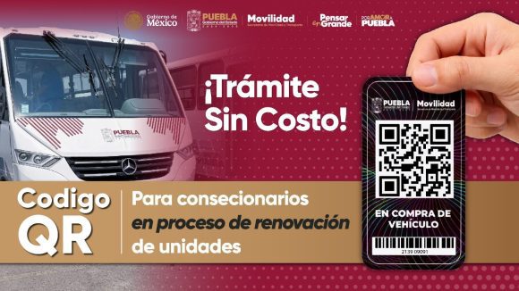 Transporte público en Puebla: inicia entrega de códigos QR a concesionarios