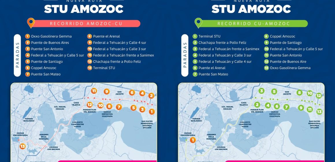 Nueva ruta de transporte universitario conectará Amozoc con CU