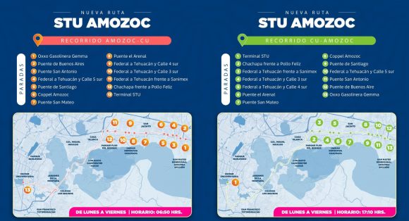 Nueva ruta de transporte universitario conectará Amozoc con CU