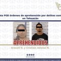 FGE Puebla captura a dos personas en Tehuacán por delitos contra la salud