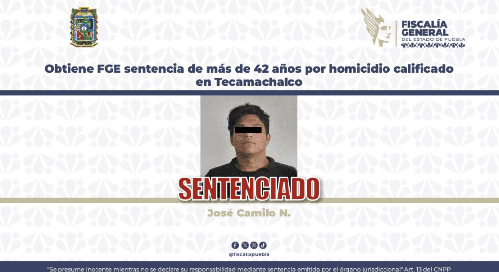 Dan 42 años de prisión a responsable de homicidio y lesiones en Tecamachalco 1 253