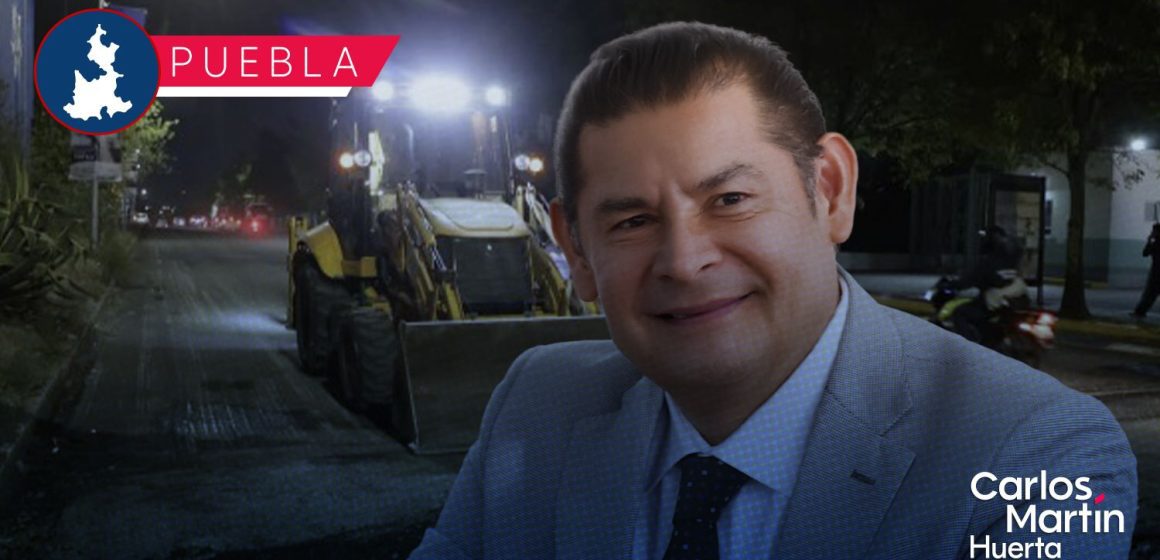 Armenta anuncia rehabilitación nocturna de 5 mil calles en Puebla y proyectos de conectividad