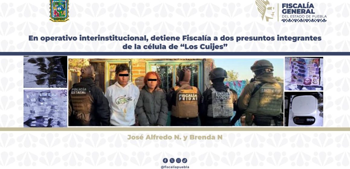 Desarticulan punto de venta de droga en Juan C. Bonilla: Caen dos de “Los Cuijes”