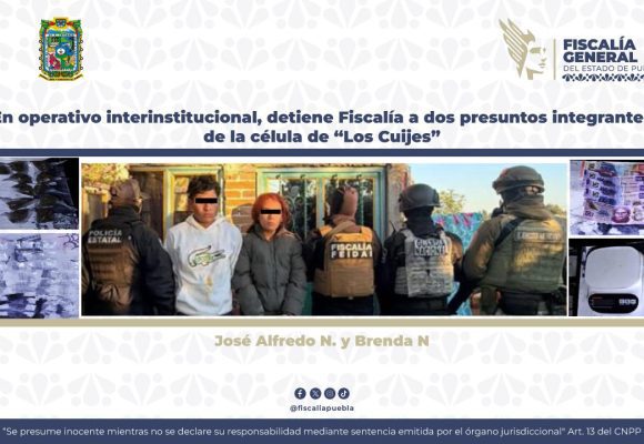 Desarticulan punto de venta de droga en Juan C. Bonilla: Caen dos de “Los Cuijes”