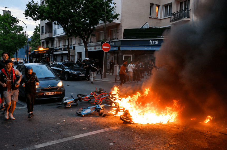 Tragedia en festejos del PSG: un muerto, heridos y disturbios tras ganar la Champions