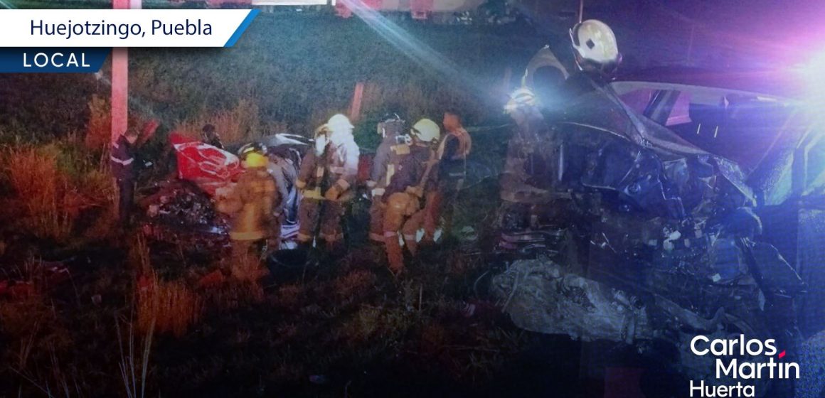 Choque en Bulevar Aeropuerto de Huejotzingo deja dos muertos y cinco heridos