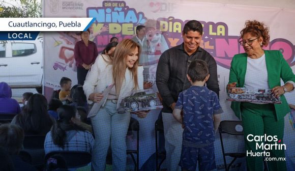 Cuautlancingo celebra el Día del Niño con la entrega de juguetes