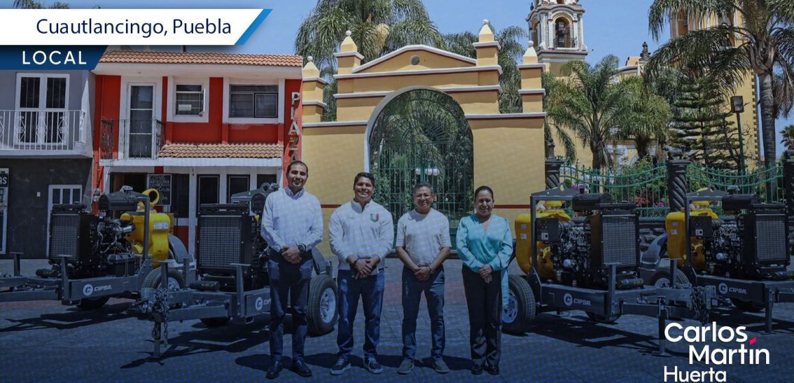 Cuautlancingo refuerza estrategia contra inundaciones con nuevas bombas traga sólidos