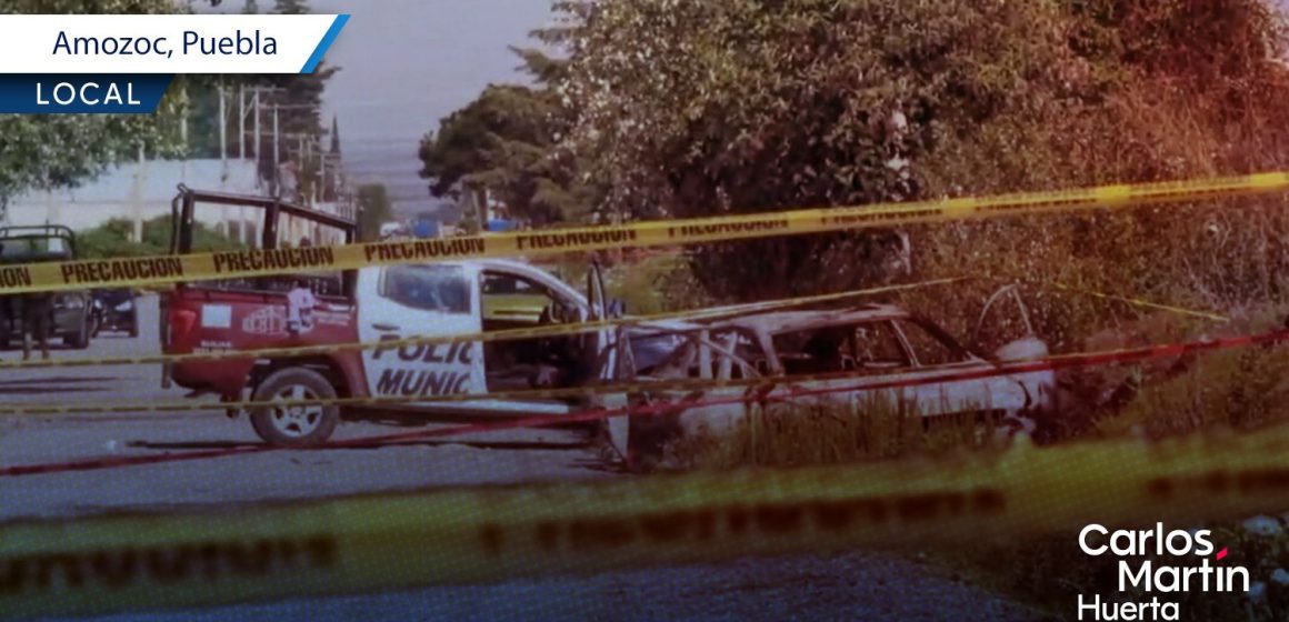 Hallan cadáver calcinado junto a un automóvil en Amozoc