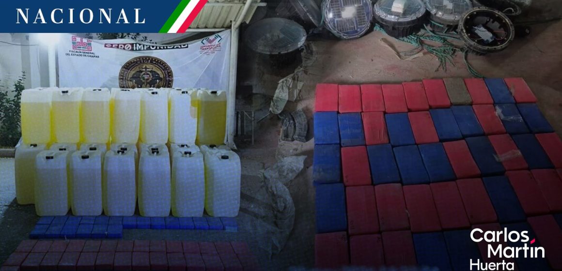 Desmantelan bodegas en Chiapas - combustible Desmantelan bodegas en Chiapas; aseguran cocaína, armas y combustible