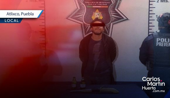 Detienen a hombre con arma de fuego hechiza en Atlixco