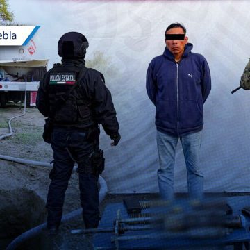 Detienen a hombre por extracción ilegal de hidrocarburo en Huejotzingo