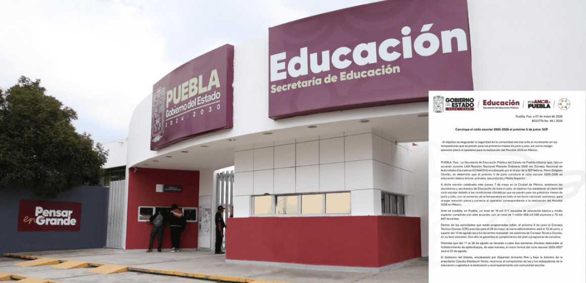 Puebla se suma al acuerdo nacional de la SEP: Fin de cursos será el próximo 5 de junio