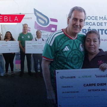 Fortalece Puebla capital economía local con entrega de apoyos de “Tu Crédito Imparable”