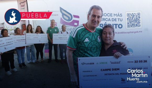 Fortalece Puebla capital economía local con entrega de apoyos de “Tu Crédito Imparable”