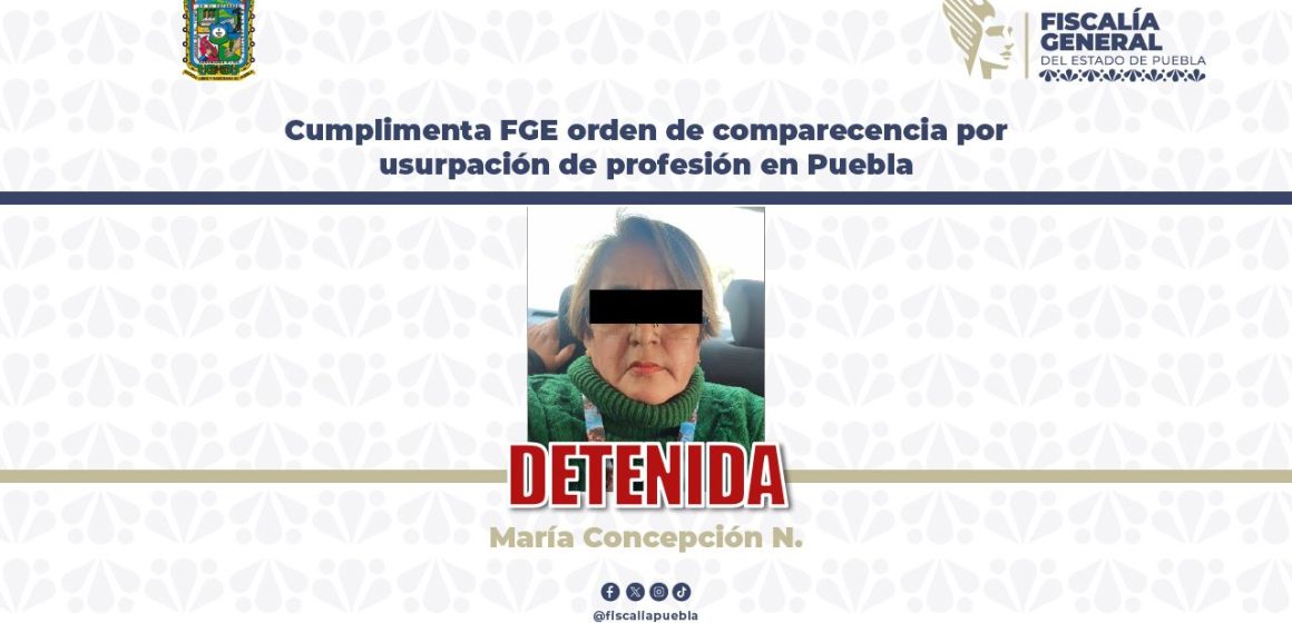 Detienen a presunta falsa profesionista en Laboratorio de Salud Pública de Puebla