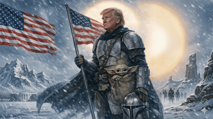 La Casa Blanca celebra el “Star Wars Day” con imagen de Trump generada por IA