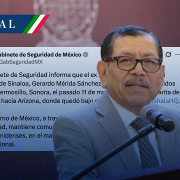 México confirma detención de Gerardo Mérida Sánchez en EE. UU.; cruzó por la frontera de Sonora