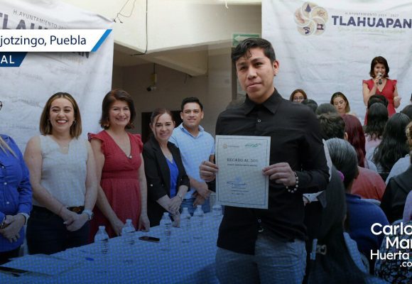 Impulsan UTH y Ayuntamiento de Tlahuapan permanencia escolar con becas