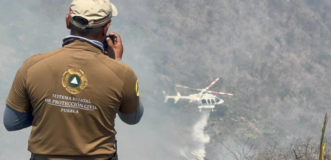 Incendio forestal Cohetzala Mantienen combate de incendio forestal en Cohetzala