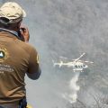 Mantienen combate de incendio forestal en Cohetzala