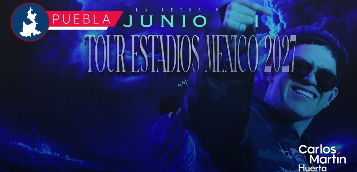 Junior H confirma concierto en Puebla como parte de su Tour Estadios México 2027
