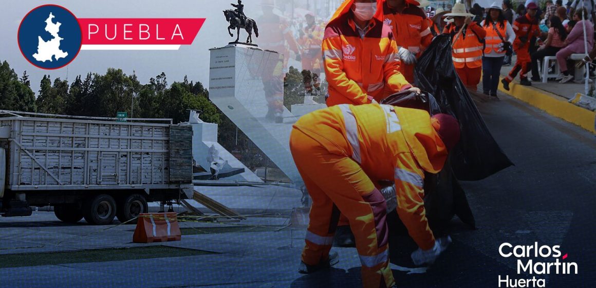 Gobierno de la Ciudad despliega operativo especial de limpieza para el desfile del 5 de Mayo