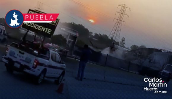 Tragedia en la Puebla-Orizaba: Conductor de tráiler muere calcinado tras violento asalto