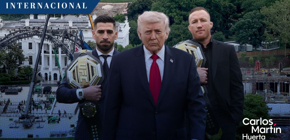 Construyen estadio en la Casa Blanca para celebrar los 80 años de Trump con una función de la UFC