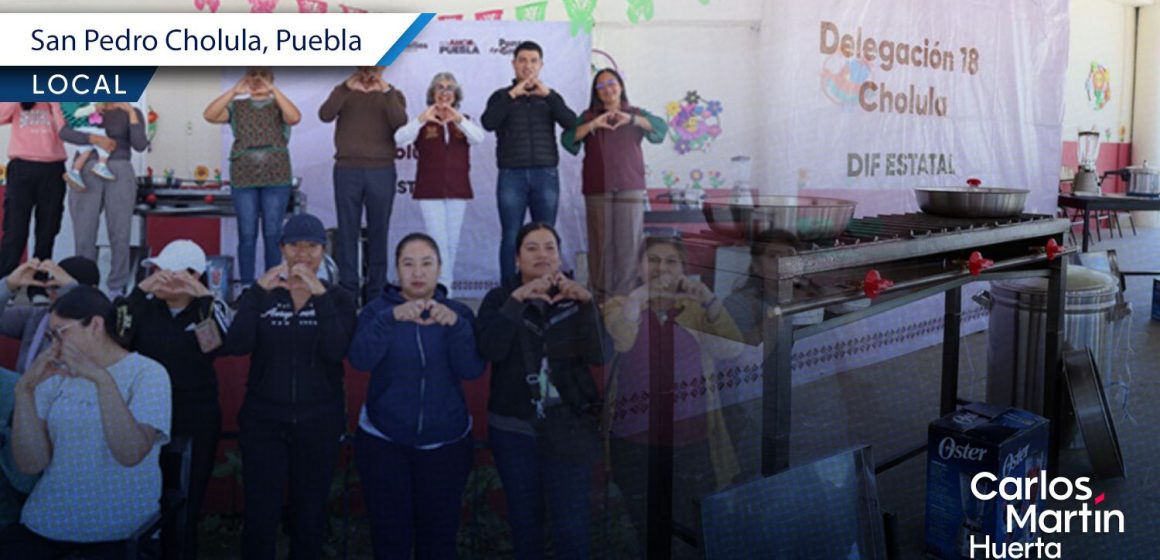 DIF San Pedro Cholula equipa desayunador escolar en San Cristóbal Tepontla