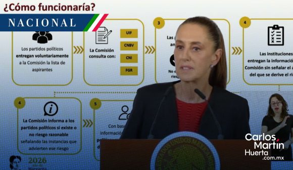 Sheinbaum propone crear comisión en el INE para revisar nexos de candidatos con el crimen