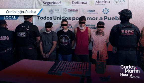 Cae banda de asaltantes de carga en Coronango; tres de los detenidos son venezolanos