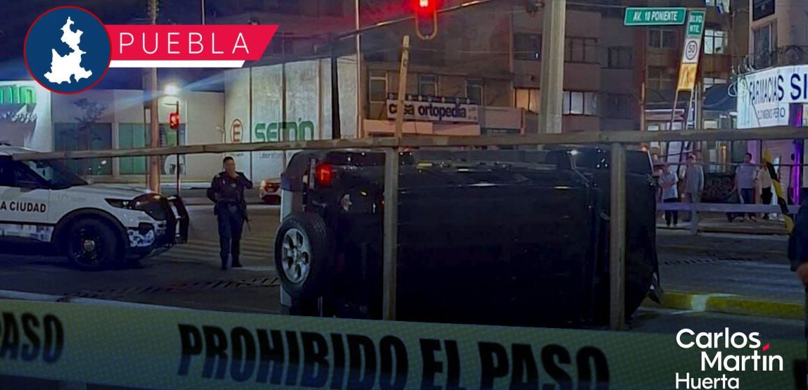 Jeep termina volcada sobre el Bulevar Norte; conductor sale ileso