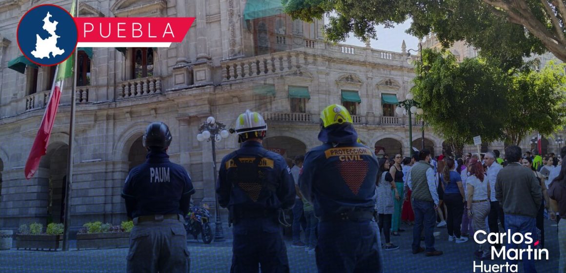 Primer Simulacro Nacional 2026 en Puebla: Evacuan Palacio Municipal y edificios del Centro Histórico
