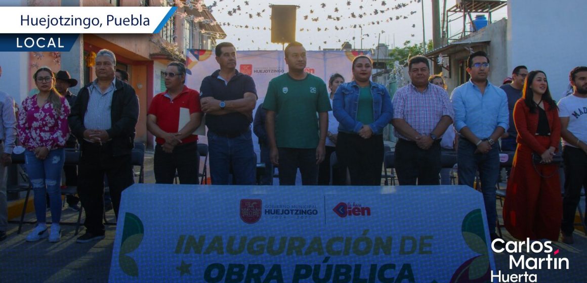Inauguran rehabilitación del parque en San Mateo Capultitlán; impulsan al deporte y la seguridad en Huejotzingo