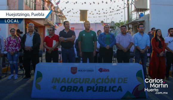 Inauguran rehabilitación del parque en San Mateo Capultitlán; impulsan al deporte y la seguridad en Huejotzingo
