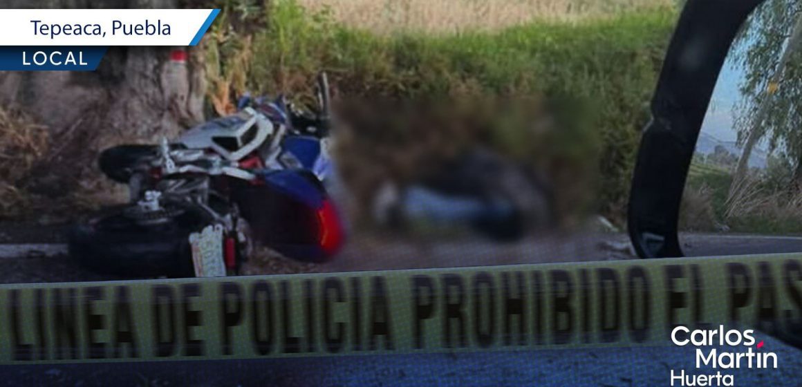 Motociclista de 21 años muere tras accidentarse en carretera de Tepeaca