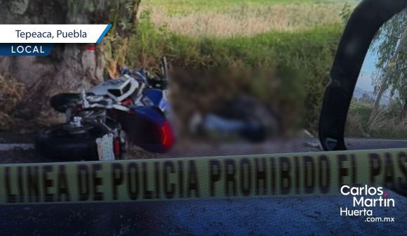 Motociclista de 21 años muere tras accidentarse en carretera de Tepeaca