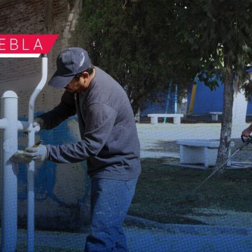 Realizan labores de poda y chapeo en el Parque San Rafael en Puebla