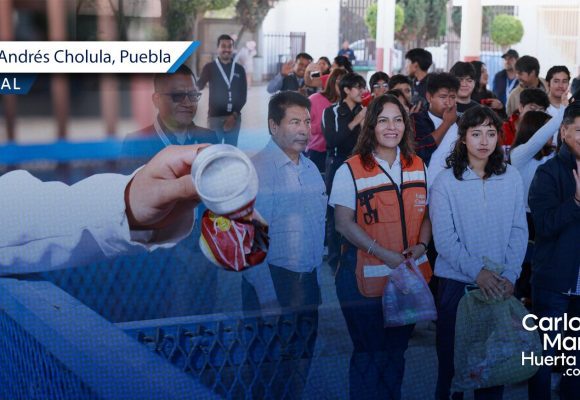 Activan programa de reciclaje en secundarias y bachilleratos de San Andrés Cholula