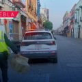 Realizan operativo contra apartado de lugares en el Centro Histórico de Puebla