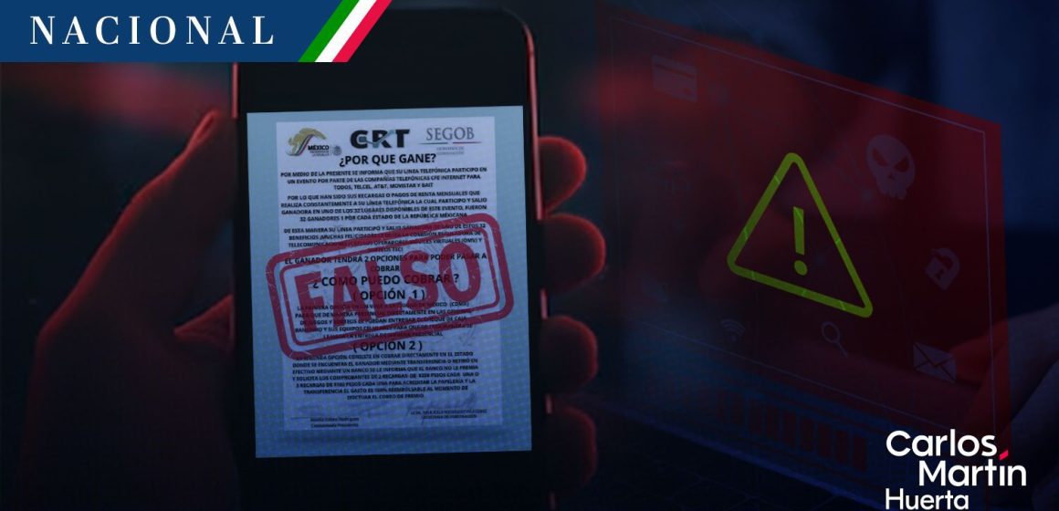 ¡NO CAIGAS! Alertan de nuevo fraude con supuestos premios de la Secretaría de Gobernación
