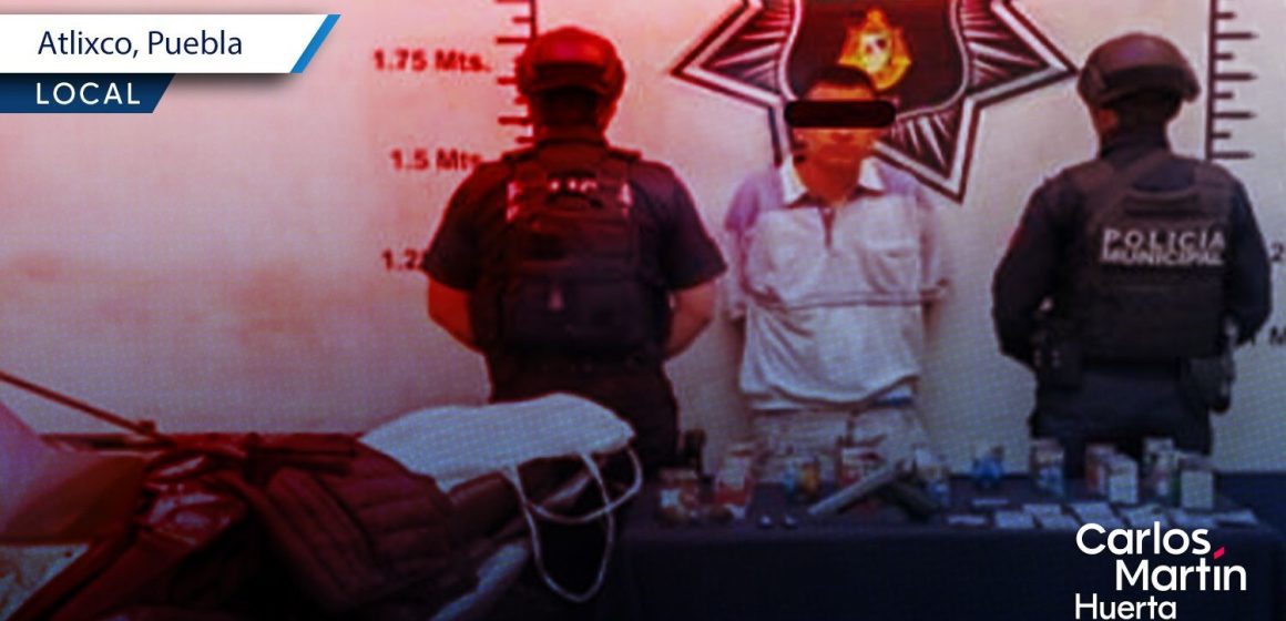 Policía de Atlixco detiene a sujeto tras persecución: Asaltó un OXXO con arma de fuego