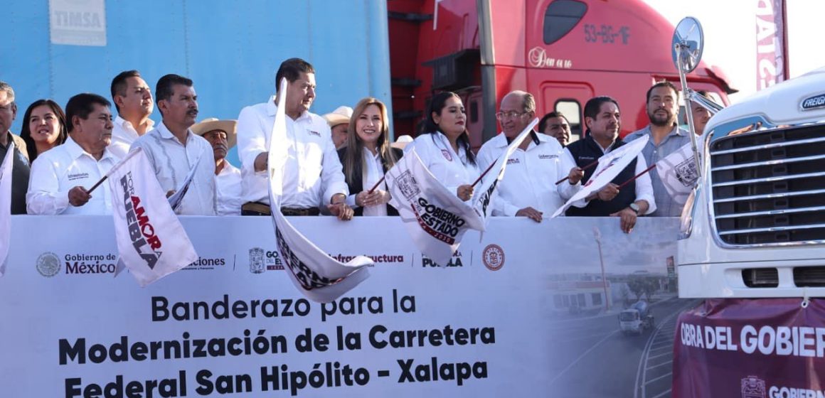 Armenta Mier encabeza banderazo de inicio a modernización de carretera federal San Hipólito-Xalapa