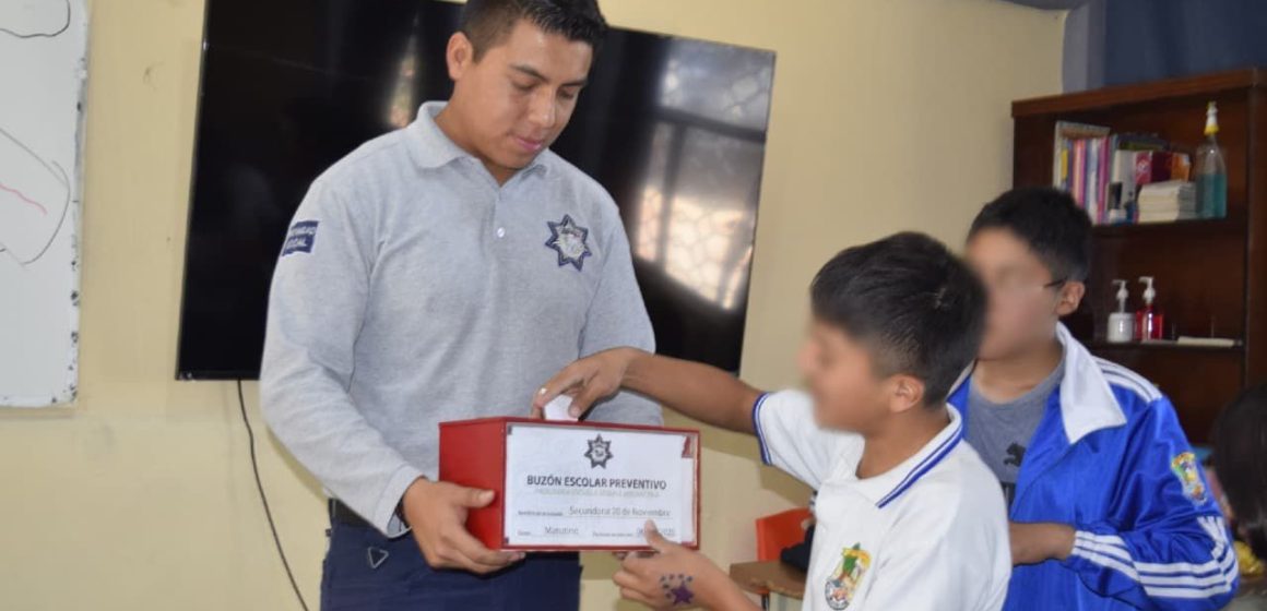 “Buzón Rojo” fortalece la prevención del delito en escuelas de San Pedro Cholula