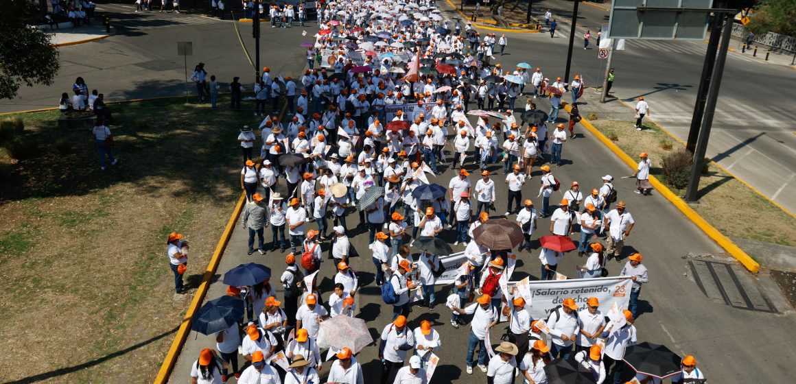 Marcha del 1 de Mayo en Puebla: Trabajadores exigen salarios dignos y mejores pensiones