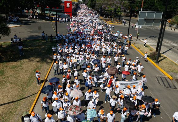 Marcha del 1 de Mayo en Puebla: Trabajadores exigen salarios dignos y mejores pensiones