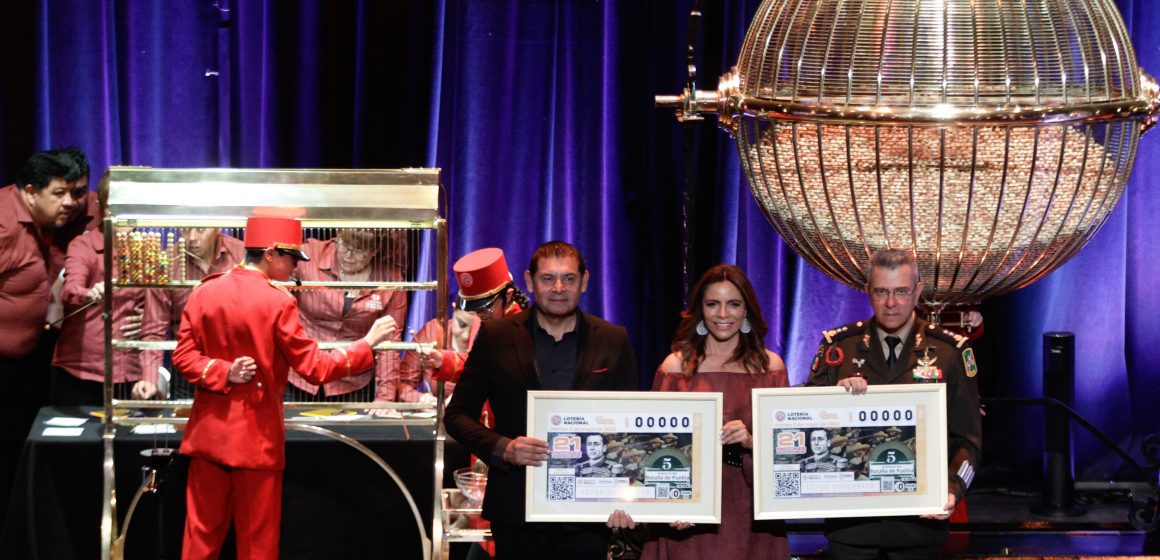 Lotería Nacional realiza sorteo histórico en Puebla por aniversario de la Batalla del 5 de Mayo